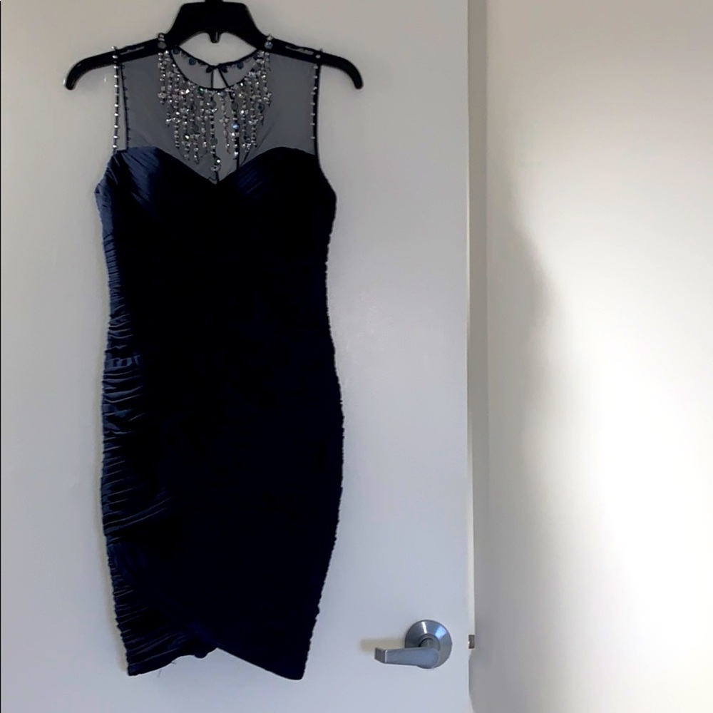 Navy blue cocktail dress